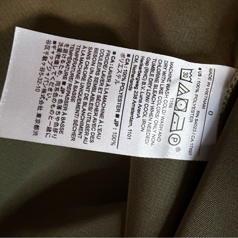Banana Republic Olive Green Satin Midi Dress NWT size 0 - Picture 7 of 9